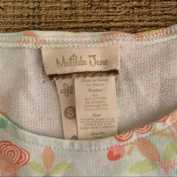 Matilda Jane Outfit Flower Print Sleeveless Top With Geometric Print Pants - Picture 5 of 16